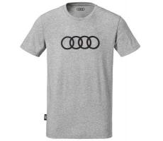 Мужская футболка Audi Rings Mens T-Shirt, Grey